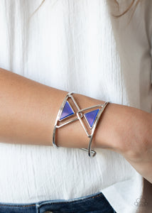 Pyramid Palace - Blue Cuff Bracelet