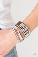 Load image into Gallery viewer, Rock Star Attitude - Brown Adjustable Snap Closure Bracelet