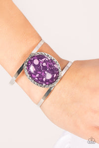 Tantalizingly Terrazzo - Purple Cuff Bracelet