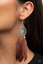 Load image into Gallery viewer, Pretty in PLUMES - Brown Earrings