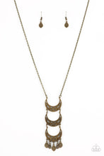 Load image into Gallery viewer, Half-Moon Child - Brass Necklace