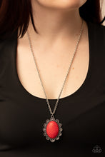 Load image into Gallery viewer, Daisy Dotted Deserts - Red Necklace