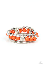 Load image into Gallery viewer, Tour de Tourist - Orange Stretchy Bracelets