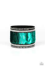 Load image into Gallery viewer, MERMAIDS Have More Fun - Green Adjustable Snap Closure Bracelet