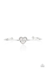 Load image into Gallery viewer, Heart of Ice - White Cuff Bracelet