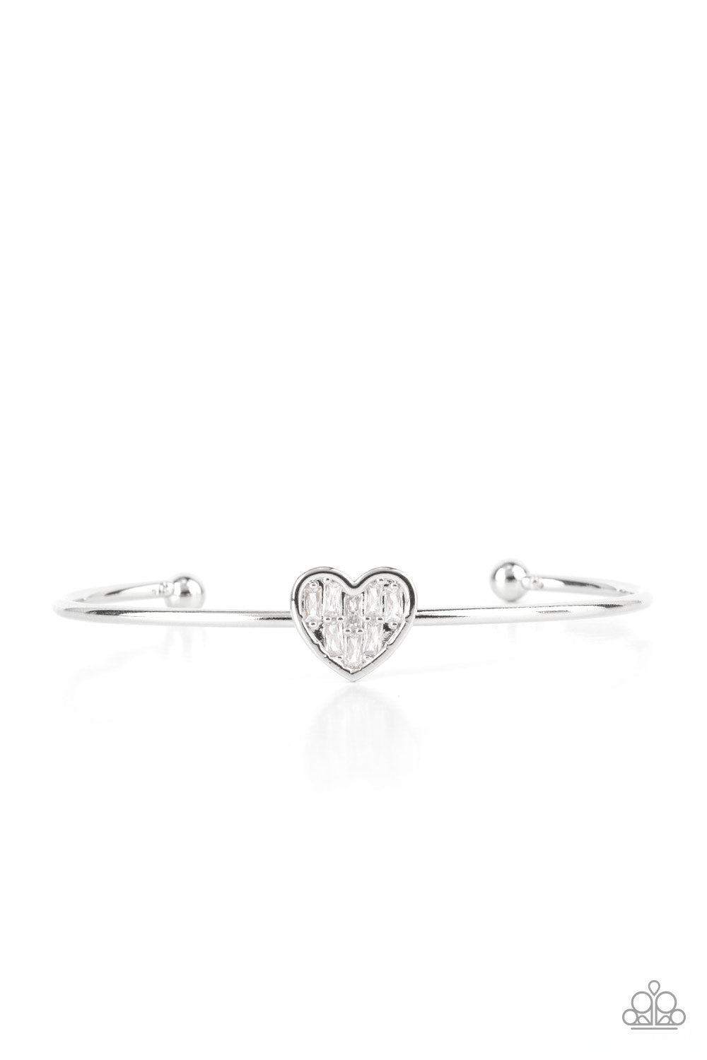 Heart of Ice - White Cuff Bracelet