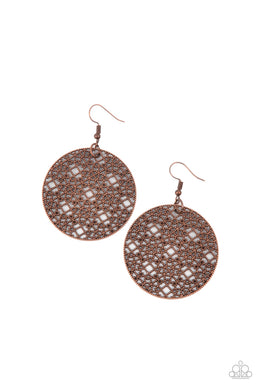 Metallic Mosaic - Copper Earrings