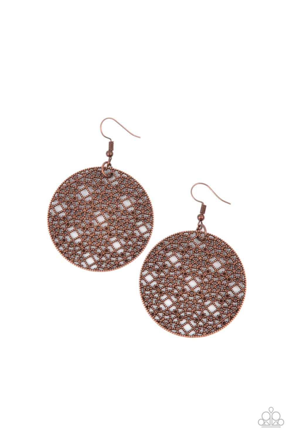 Metallic Mosaic - Copper Earrings