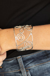 Groovy Sensations - Silver Cuff Bracelet