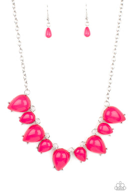 Pampered Poolside - Pink Necklace