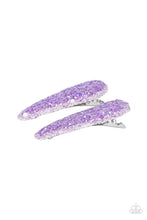 Load image into Gallery viewer, Sugar Plum Sparkle - Purple Hair Clips