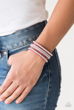 Load image into Gallery viewer, Rollin In Rhinestones - Pink Adjustable Snap Closure Bracelet