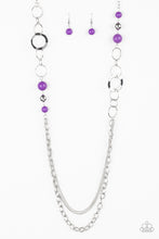 Load image into Gallery viewer, Modern Motley - Purple Necklace