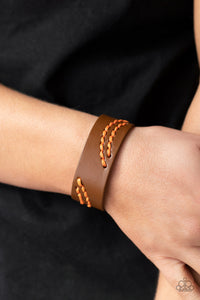 Harmonic Horizons - Orange Adjustable Snap Closure Bracelet