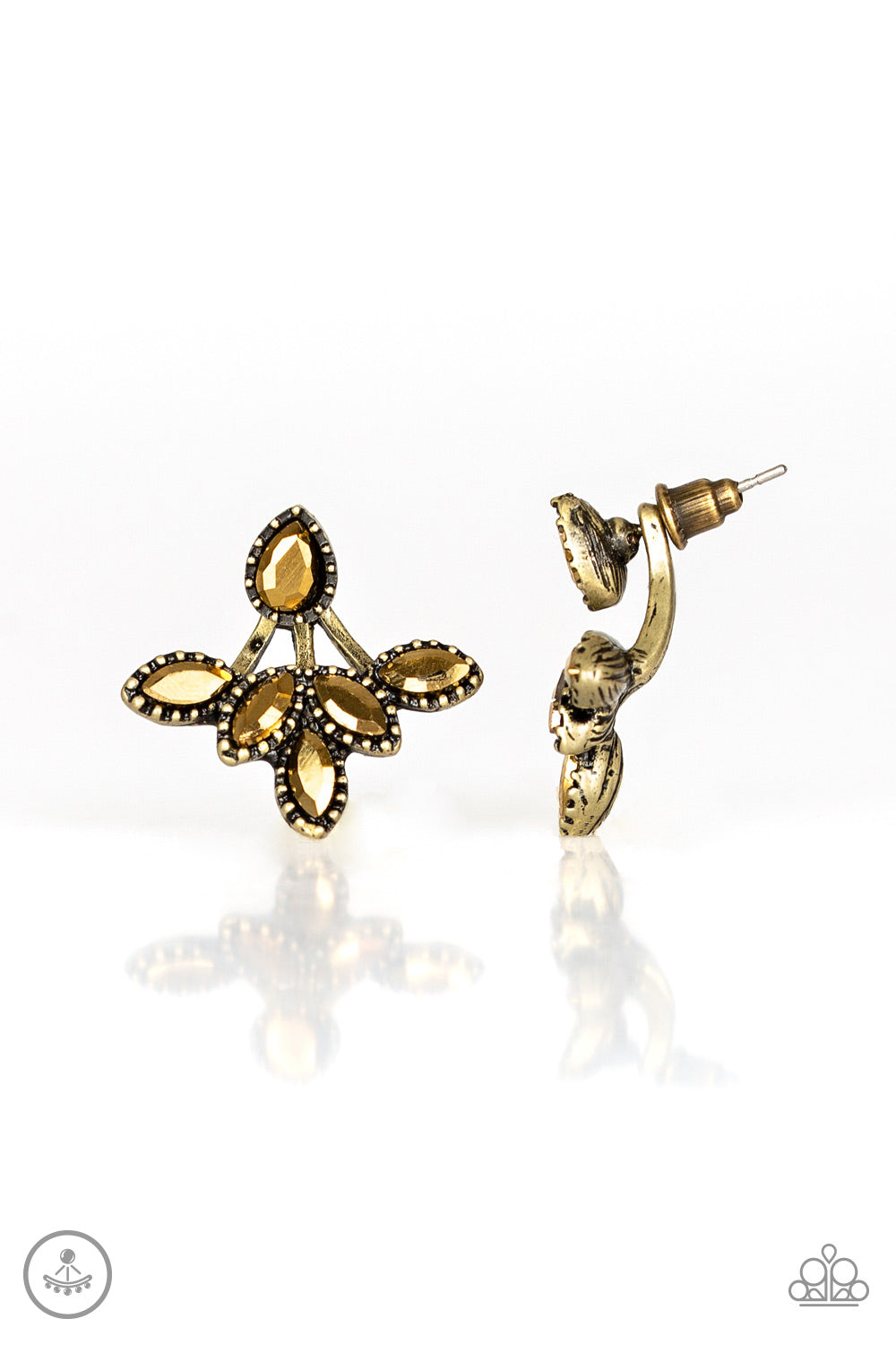 A Force To BEAM Reckoned With - Brass Double-Sided Post Earrings