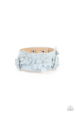 What Do You Pro-POSIES - Blue Adjustable Snap Closure Bracelet