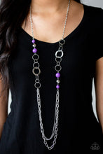 Load image into Gallery viewer, Modern Motley - Purple Necklace