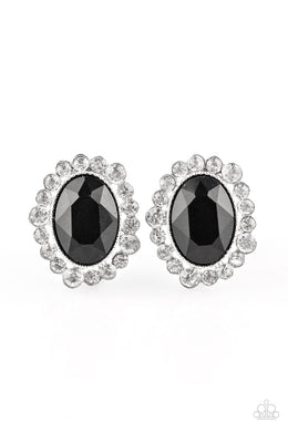 Hold Court - Black Post Earrings