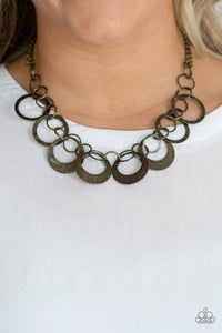 In Full Orbit - Brass Necklace