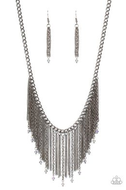 Cue The Fireworks - Multi Gunmetal Necklace