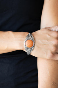 Whimsically Winslow - Orange Cuff Bracelet