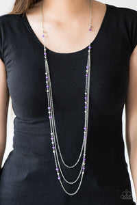 Colorful Cadence - Purple Necklace