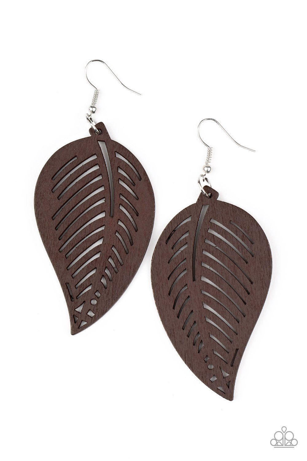 Tropical Foliage - Brown Earrings