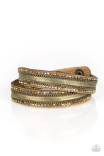 Load image into Gallery viewer, Rocker Rivalry - Brass Adjustable Snap Closure Bracelet