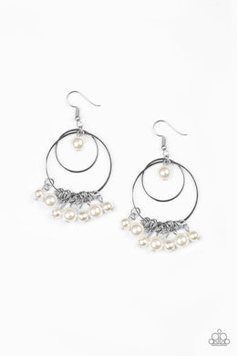 New York Attraction - White Earrings