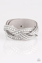 Load image into Gallery viewer, Bring On The Bling - Silver Adjustable Snap Closure Bracelet