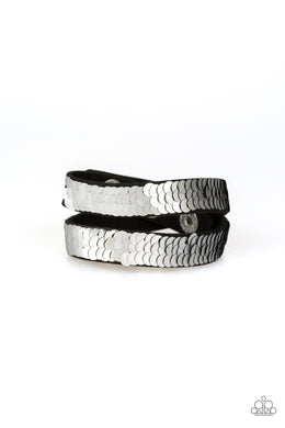 Under The SEQUINS - Silver Snap Bracelet