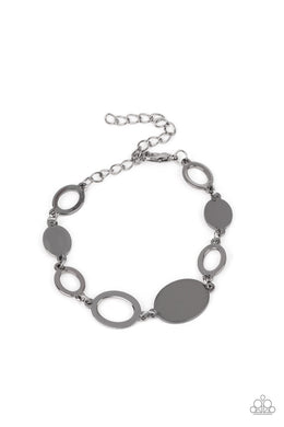 OVAL and Out - Black Gunmetal Bracelet