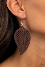 Load image into Gallery viewer, Tropical Foliage - Brown Earrings