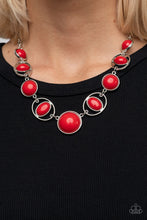 Load image into Gallery viewer, Eye of the BEAD-holder - Red Necklace