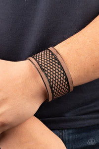 Country Cobra - Brown Adjustable Snap Closure Bracelet