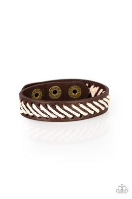 Watch Your BACKPACKER - Brown Adjustable Snap Closure Bracelet