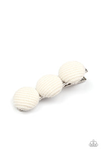 Cute as a Button - White Hair Clip