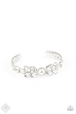 Regal Reminiscence - White Cuff Bracelet