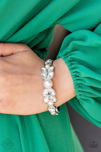 Regal Reminiscence - White Cuff Bracelet